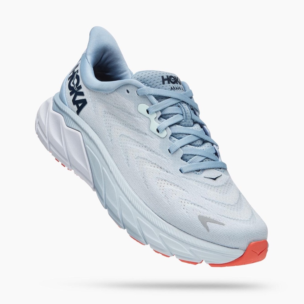 Hoka Women’s Arahi 6 Running Shoes Sneakers Size 9 Plein Air / Blue Fog